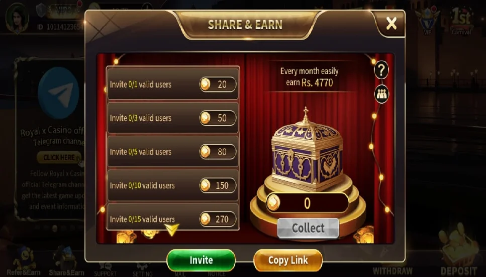 ROYAL X CASINO ONLINE EARNING APP